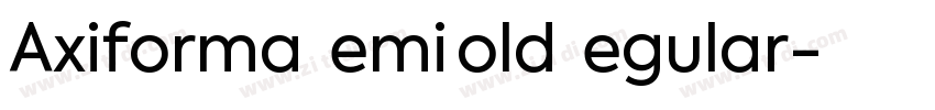 Axiforma SemiBold Regular字体转换